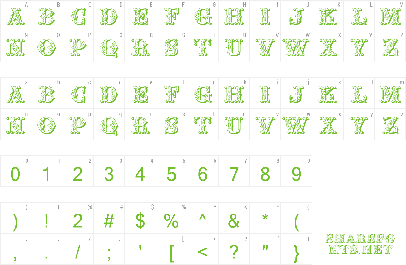 Font JFSpringFair preview